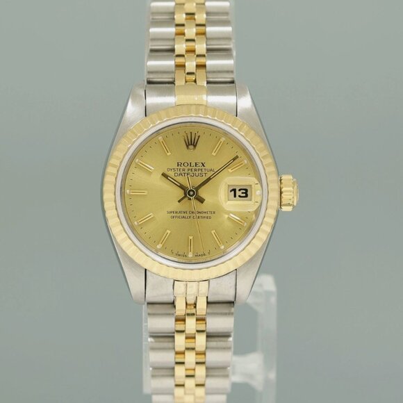 MINT PAPERS Ladies Rolex DateJust 26mm Two Tone Champagne Gold Jubilee main image 6